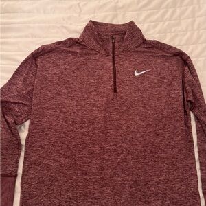 Nike Women's Maroon Zip-Up Top